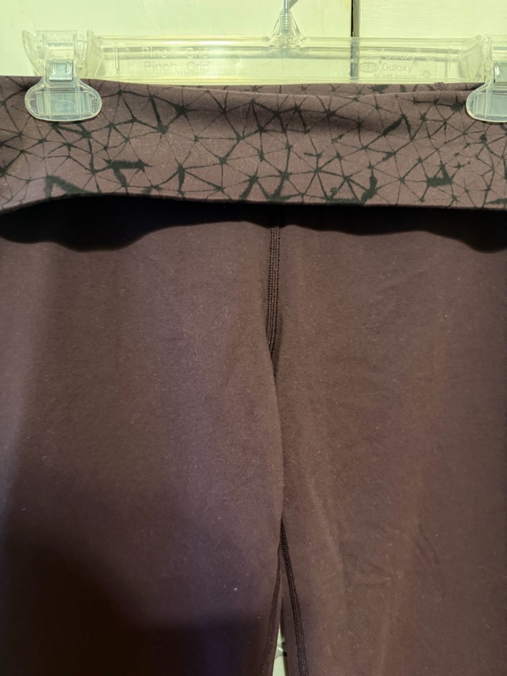 Lululemon Fold-Over Waist Flare Yoga Pants Plum 8 Tall - Picture 5 of 7